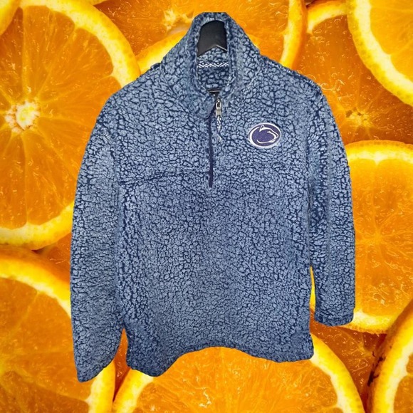 Boxercraft Blue Sherpa Style 1/4 Zip Penn State Size Medium - Picture 1 of 6